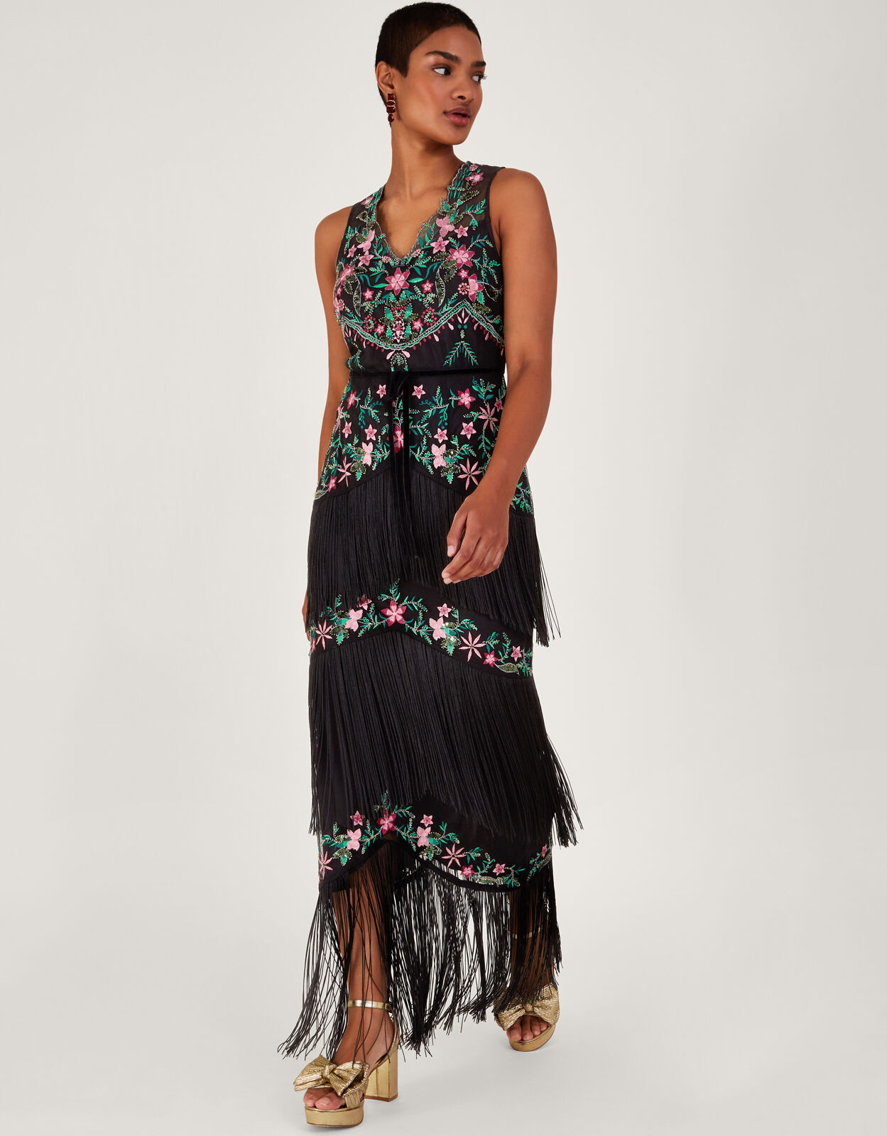 Monsoon fringe dress hotsell