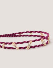Ruby Floral Embellished Twisted Headband, , large