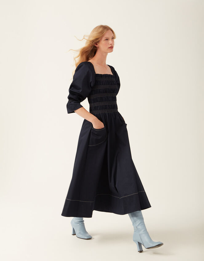 Mirla Beane Teja Dress, Blue (NAVY), large