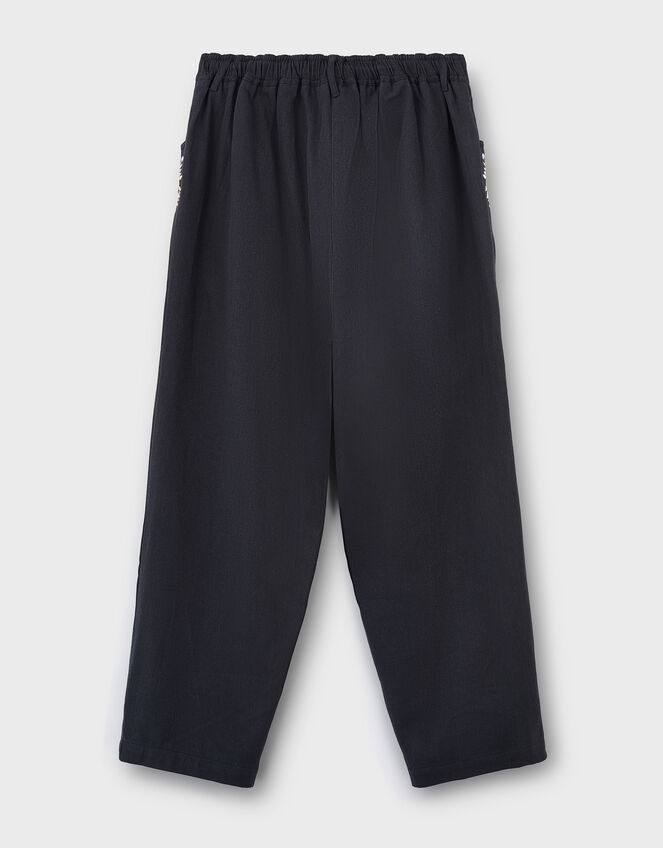 East Esme Embroidered Trousers, Grey (CHARCOAL), large