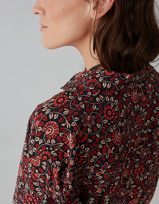 Maison Hotel Abstract Floral Print Shirt, Multi (MULTI), large