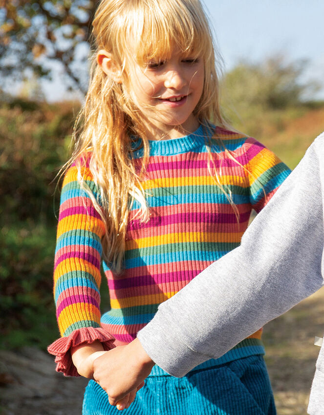 Frugi Zoe Knitted Jumper, Multi (MULTI), large