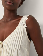 Celia Lace Pintuck Cami Top, Cream (CREAM), large