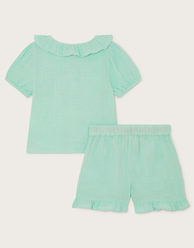 Cheesecloth Pyjama Set, Green (GREEN), large