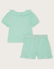 Cheesecloth Pyjama Set, Green (GREEN), large