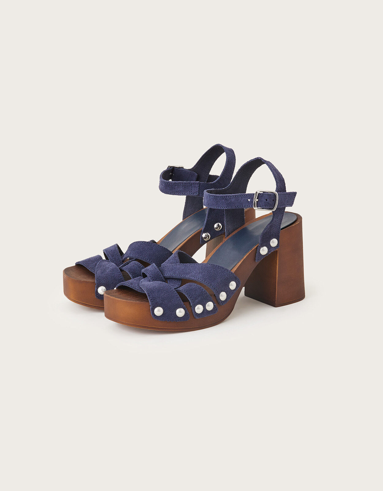 Navy clearance suede clogs