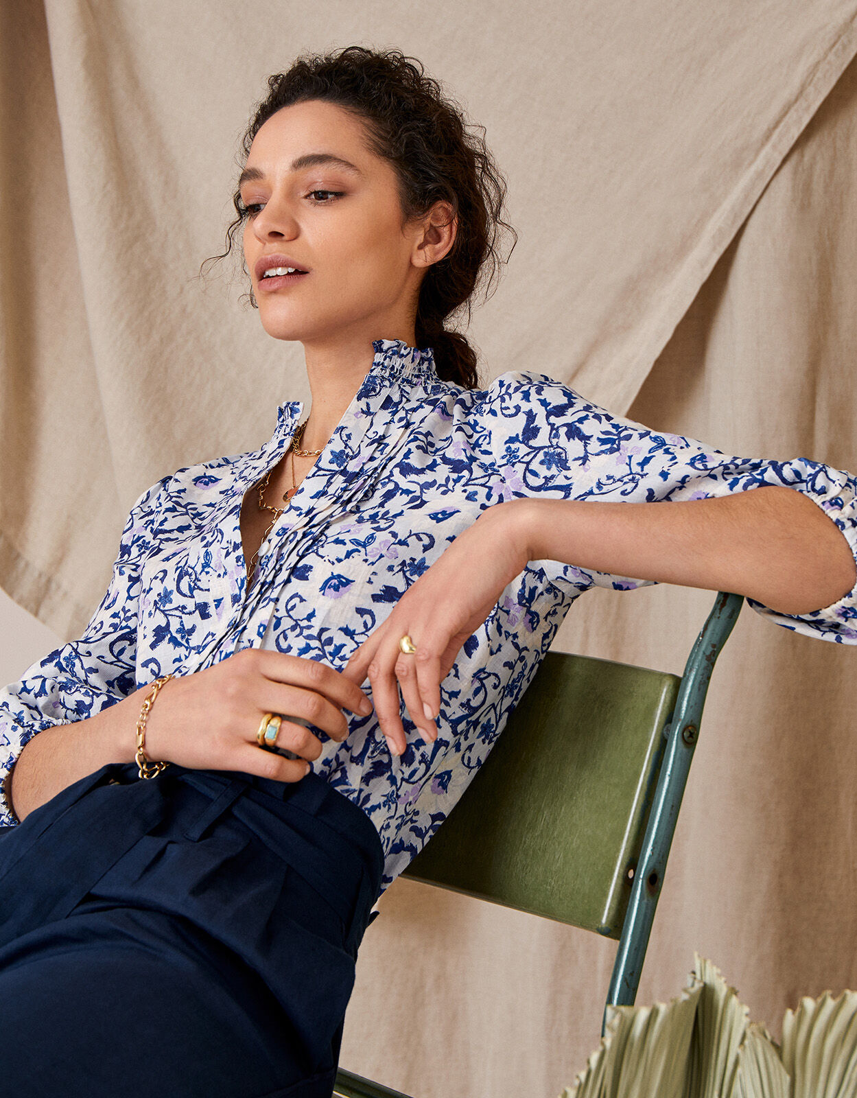 Monsoon linen top cheap