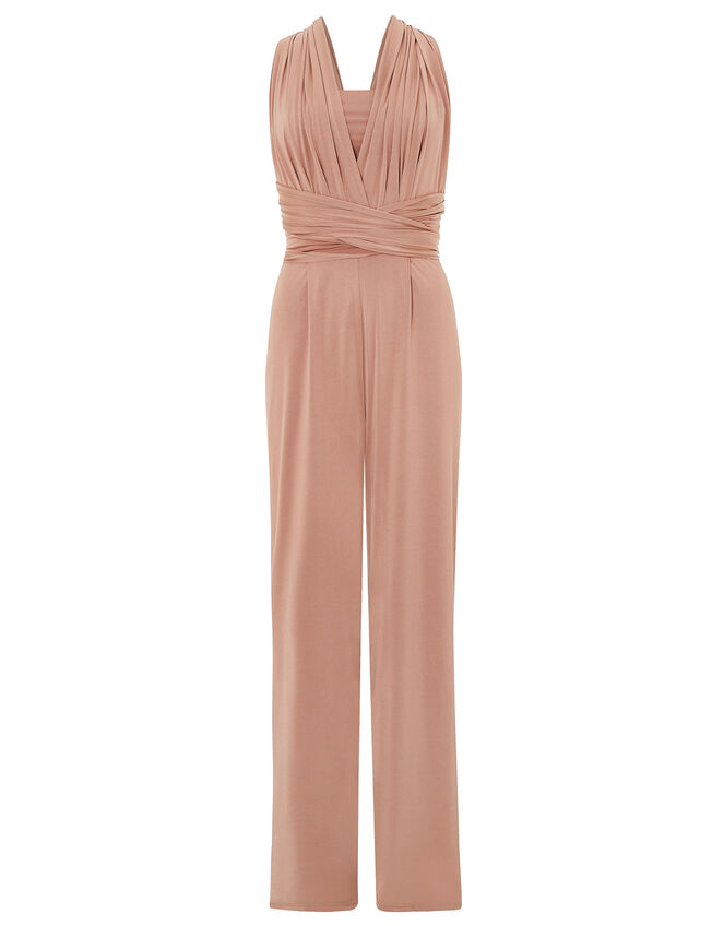Taylor Twist Me Tie Me Bridesmaid Jumpsuit, Pink (PINK), large