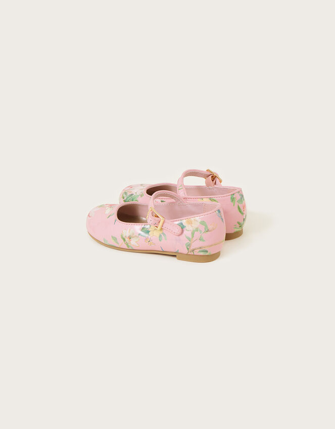 Baby Patent Floral Ballerina Flats, Pink (PINK), large