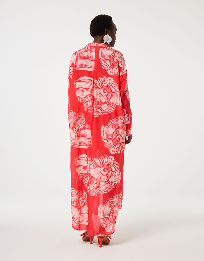 Fabienne Chapot Denis Shell Print Shirt Dress, Red (RED), large