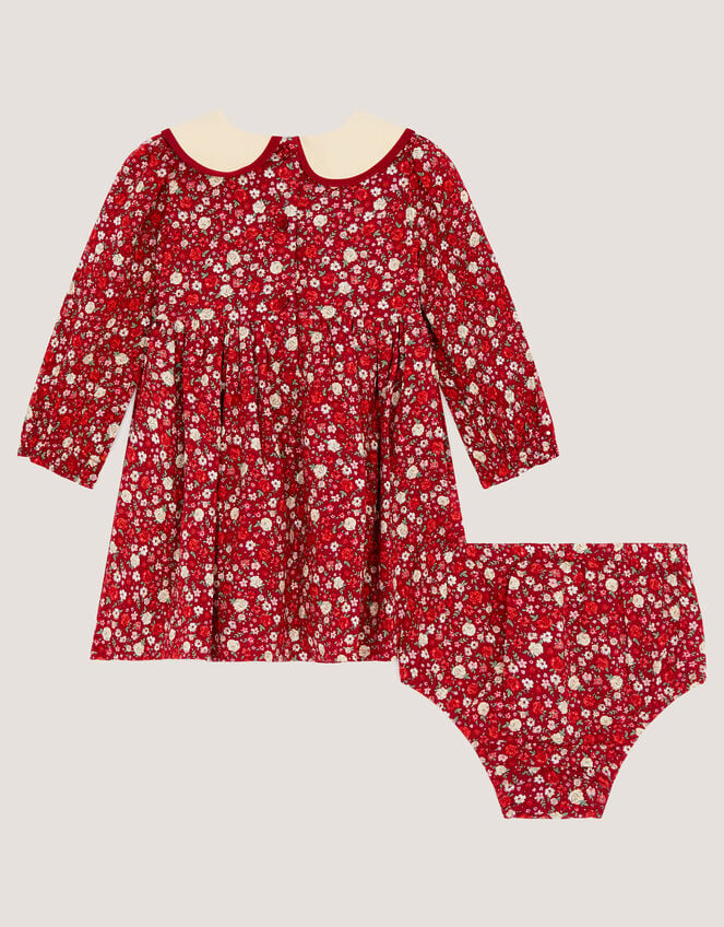 Baby Ditsy Floral Christmas Dress & Knickers Set , Pink (PINK), large