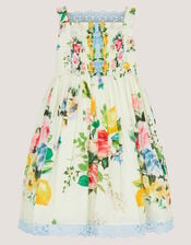 Baby Amalfi Lemon Print Dress, White (WHITE), large