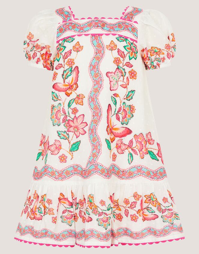 Baby Jelena Butterfly Print Dress, Ivory (IVORY), large