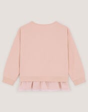 Mon Cheri Peplum Sweatshirt, Pink (PINK), large
