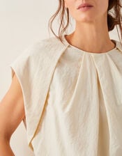 Dorit Bubble Hem Top, Cream (CREAM), large