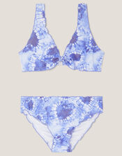 Tie Dye Heart Bikini Set, Blue (BLUE), large