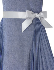Mercury Metallic Dress, Blue (BLUE), large