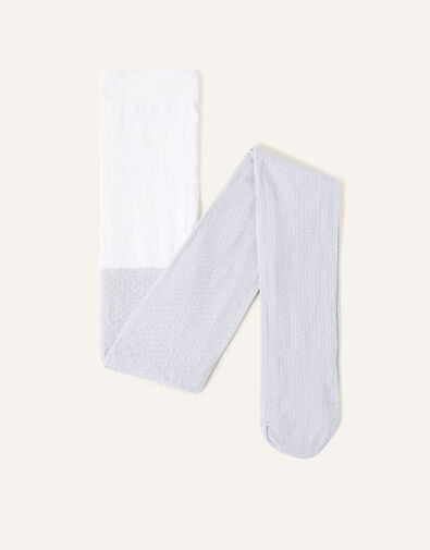 Annette Sparkle Tights, White (WHITE), large