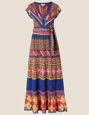 Colourful Multi Print Belted Dress in LENZING™ ECOVERO™, Multi (MULTI), large