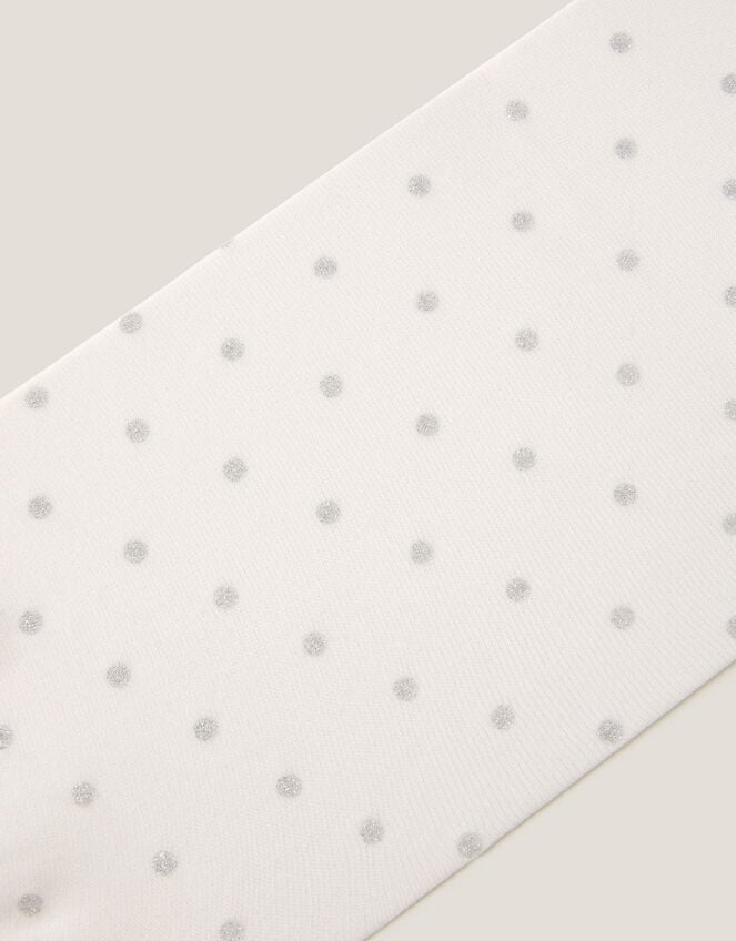 Glitter Spot Tights, Silver (SILVER), large