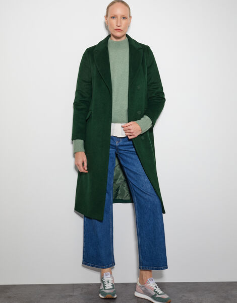 Arabella A-Line Coat, Green (OLIVE), large