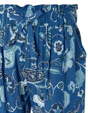 Tallula Paisley Trousers in LENZING™ ECOVERO™, Blue (BLUE), large
