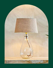 Nkuku Baba Clear Glass Small Tall Lamp, , large