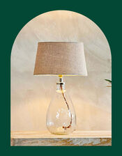 Nkuku Baba Clear Glass Small Tall Lamp, , large