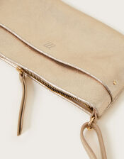 Metallic Leather Mini Cross-Body Bag, , large