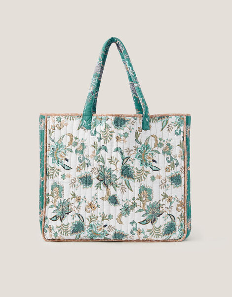 Saoirse Floral Quilted Tote Bag, , large