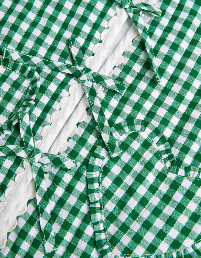 Gingham Tie Jacket , Green (GREEN), large