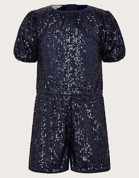 Sequin Playsuit, Blue (NAVY), large