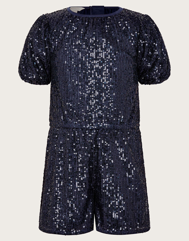 Sequin Playsuit, Blue (NAVY), large