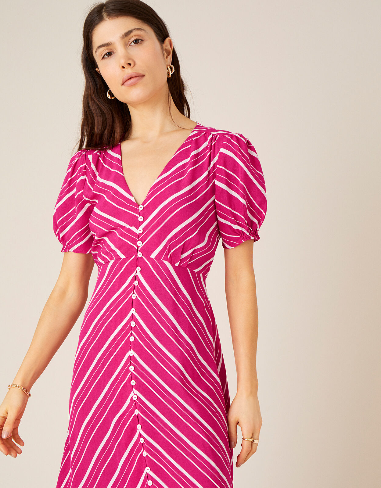 Monsoon striped deals dress