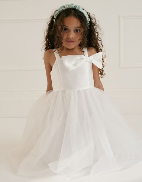 Betty Bow Dress, Ivory (IVORY), large