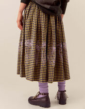 East Dilly Gingham Cotton Skirt, Multi (MULTI), large