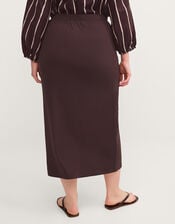 Callie Thorpe x Monsoon Jersey&nbsp;Sarong Skirt, Brown (BROWN), large