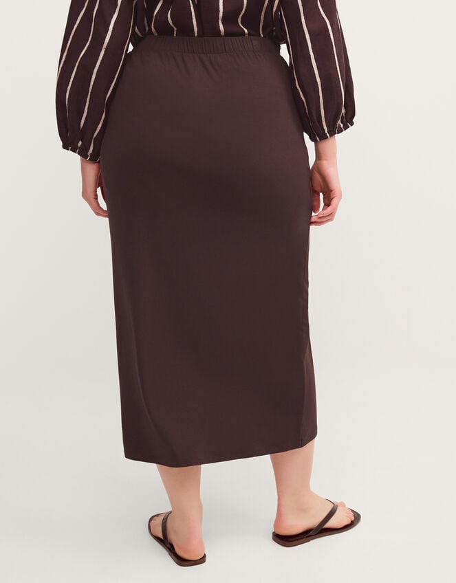 Callie Thorpe x Monsoon Jersey&nbsp;Sarong Skirt, Brown (BROWN), large