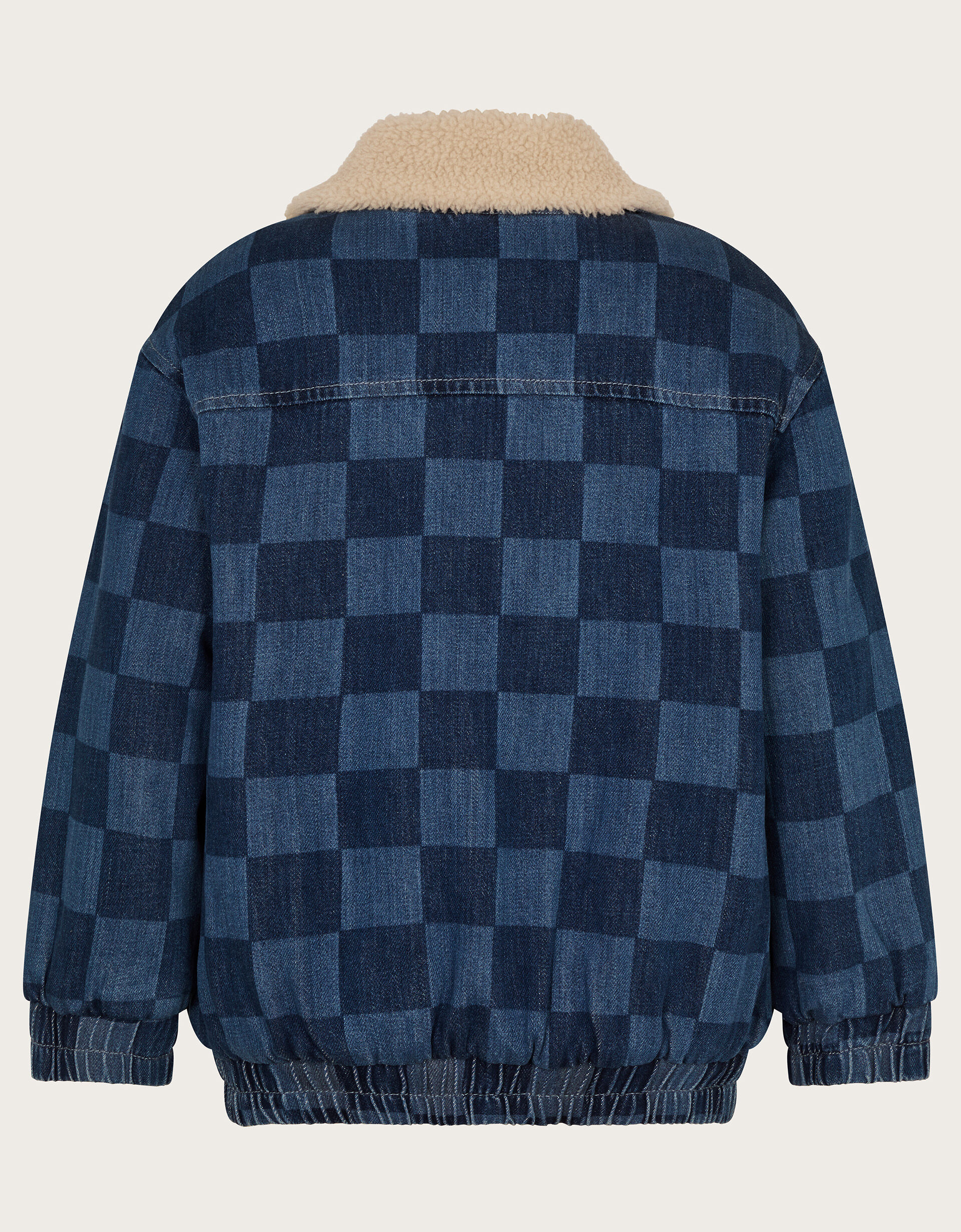 Denim Borg Jacket Blue
