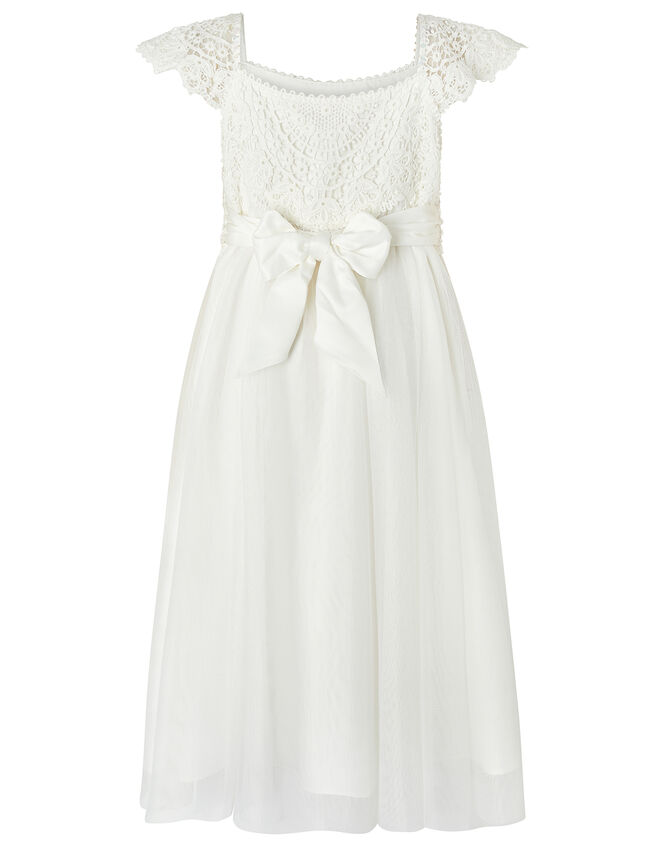 Estella Crochet Bodice Occasion Dress, Ivory (IVORY), large