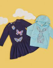Butterfly Sweater Dress WWF-UK Collaboration, Blue (NAVY), large