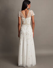 Michelle Embroidered Bridal Dress, Ivory (IVORY), large