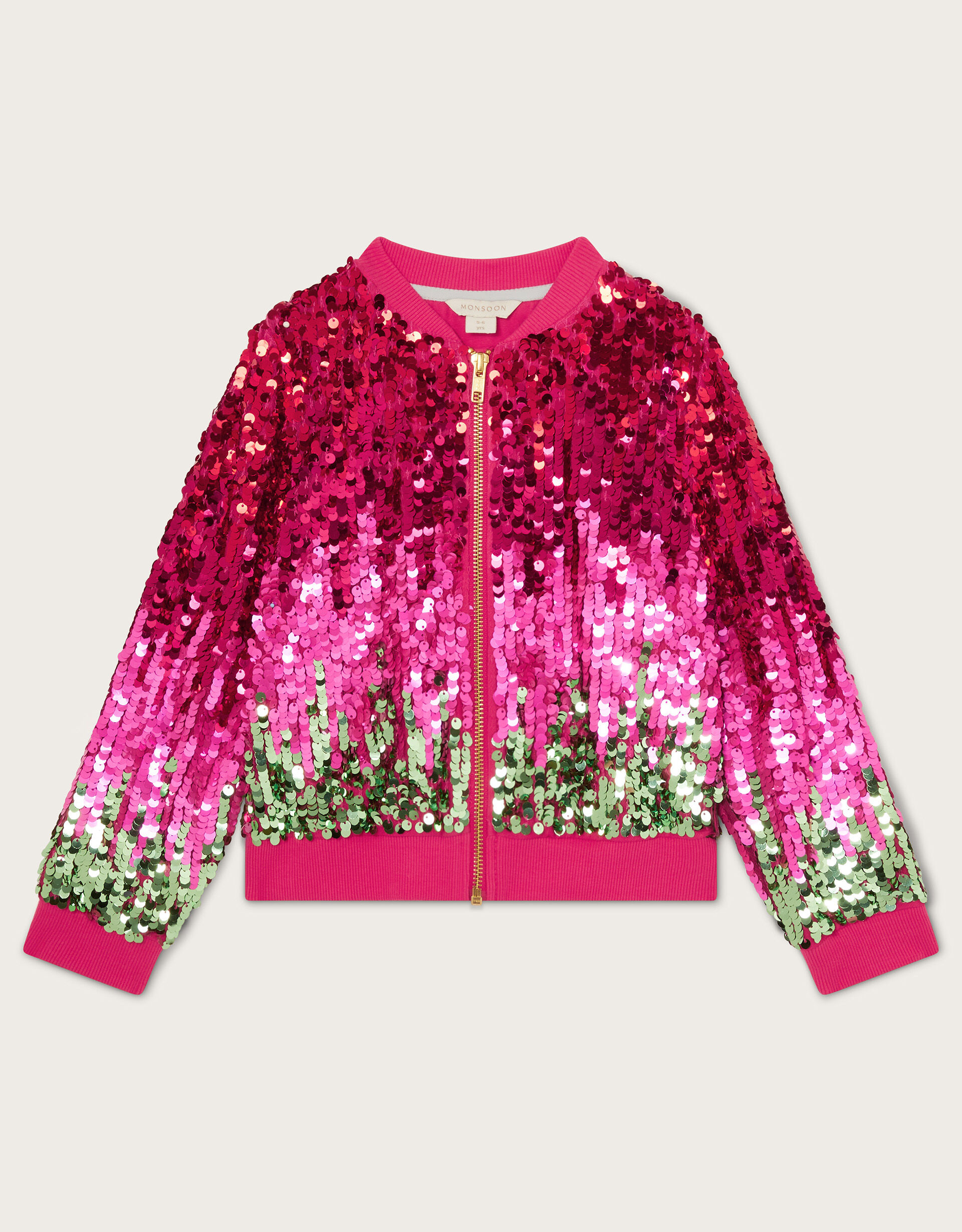 Sequin bomber jacket girl top