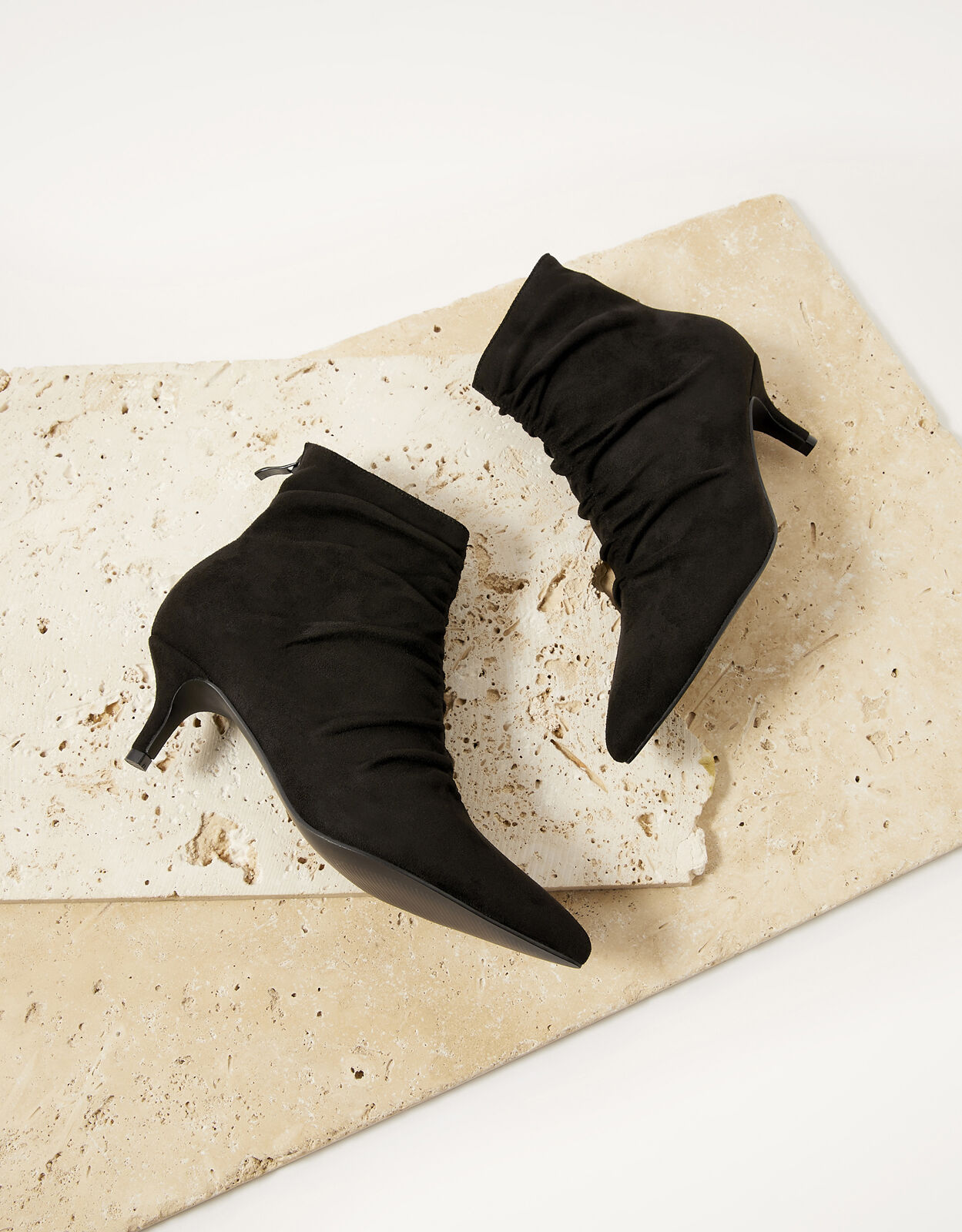 Ruched Ankle Boots Black Women s Shoes Monsoon Global