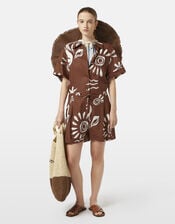 Scotch & Soda Sun Print Playsuit, Brown (BROWN), large