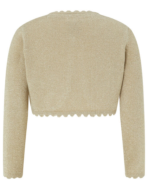 Baby Niamh Sparkle Knit Cardigan Gold Baby Girl Cardigans Monsoon Global