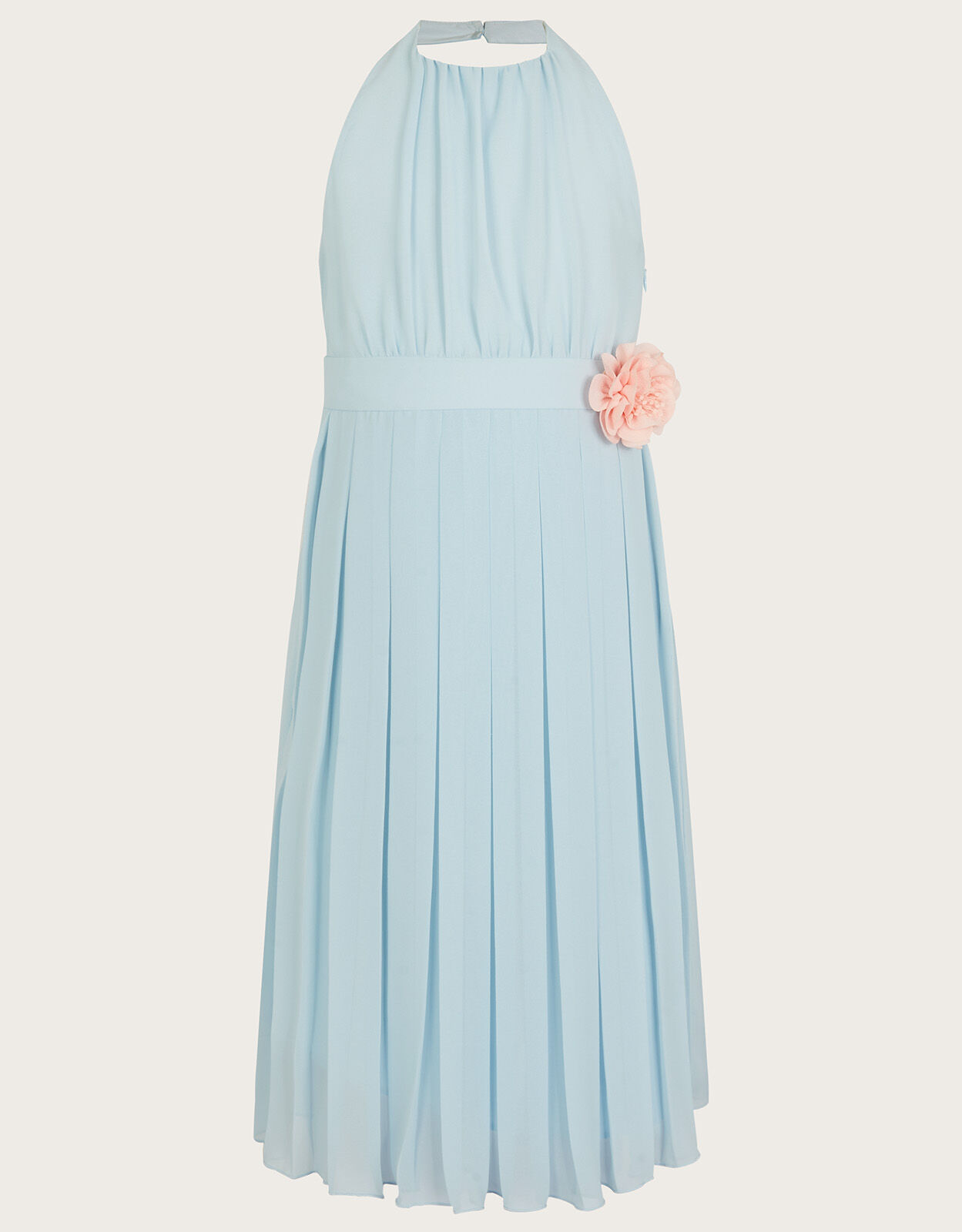 Chiffon halter top neck dress