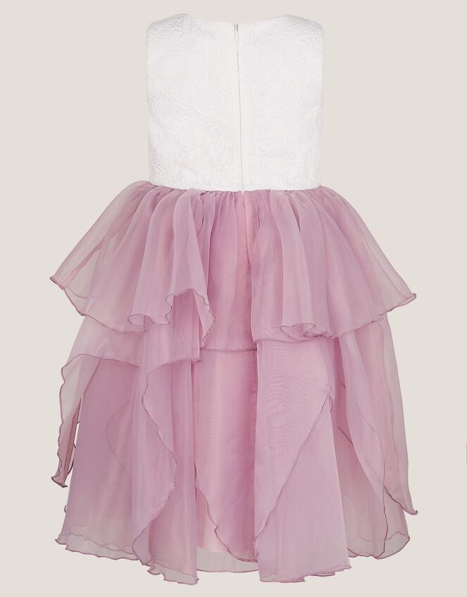 Lace Petal Flower Girl Dress, Pink (PINK), large