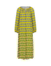 DEEBA Oozie Print Dress, Yellow (YELLOW), large
