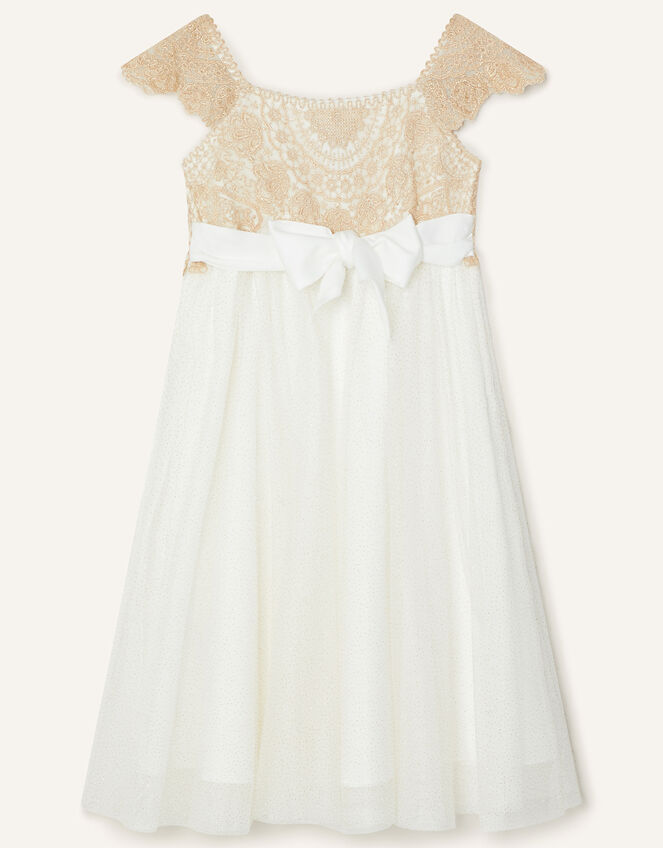Estella Shimmer Dress, Gold (GOLD), large